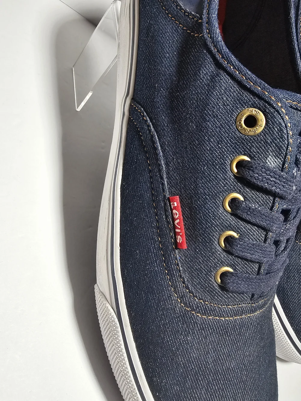 Levi's Comfort Tech Denim Sneakers Mens Size 13 Preppy Lace Up Casual Skate Shoe